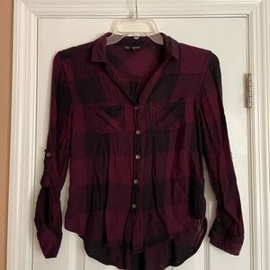Rock and Republic Purple and Black flannel